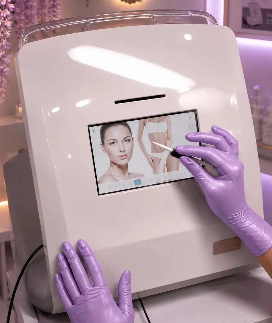 L'appareil Apilus XCell Pro — écran de sélection des zones